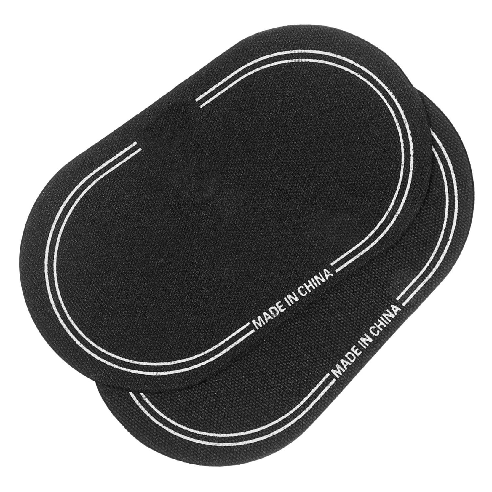 2 Pcs Bass Drum Single Pedal Patch: 6.1 x 3.5 Inch Self-adhesive Drumhead Mute Pad - Percussion Instrument Accessories, Black Drum Patch for Replacement Kick Drum