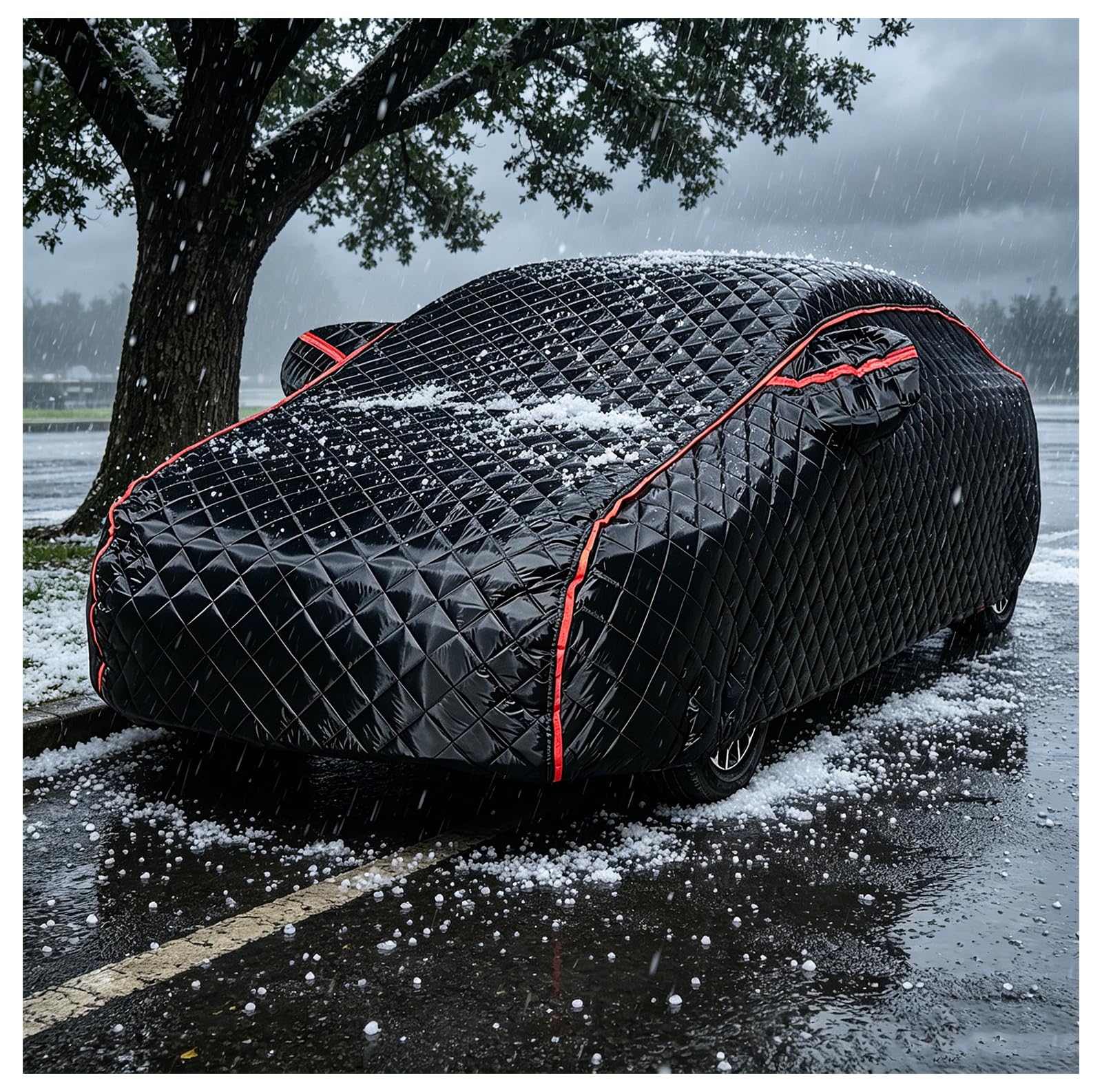 Hagelschutz Autoabdeckung für Mazda CX-30，Autoplane Hagelschutzplane Auto Vollgarage Komplette Hageldecke Atmungsaktiv Allwetter Winddicht Wasserdicht
