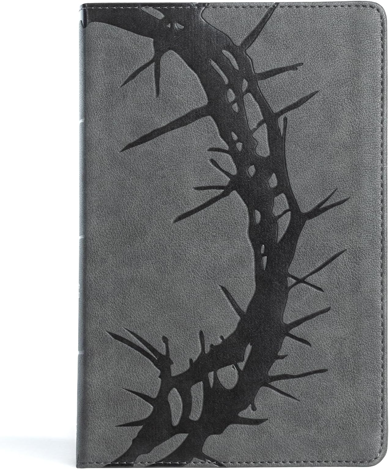 CSB Large Print Personal Size Reference Bible, Charcoal LeatherTouch Crown of Thorns, Red Letter, Presentation Page, Cross-References, Full-Color Maps, Easy-to-Read Bible Serif Type