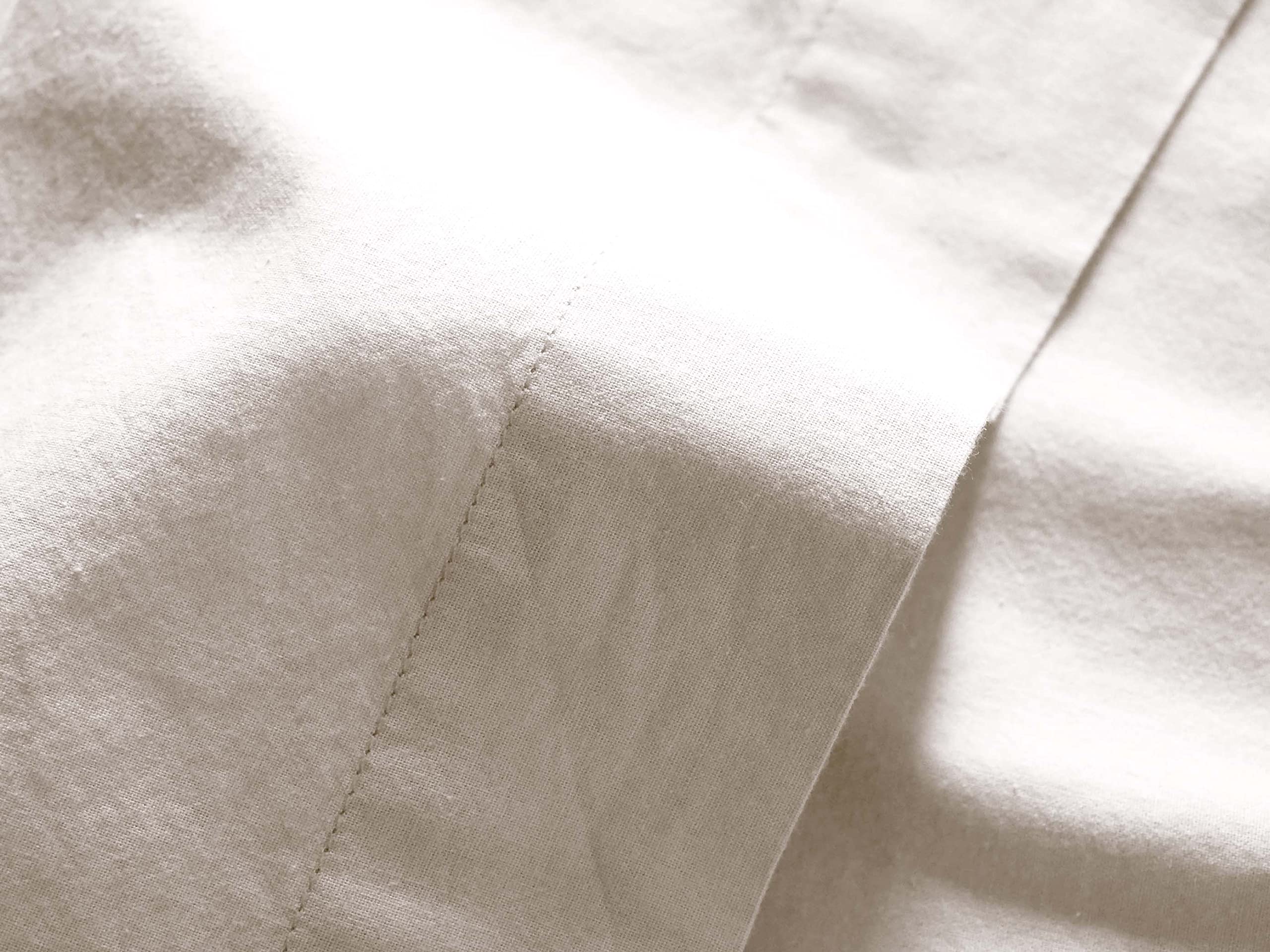 Drap plat en coton naturel 270x290 cm Vent du sud pour chambre d'adulte