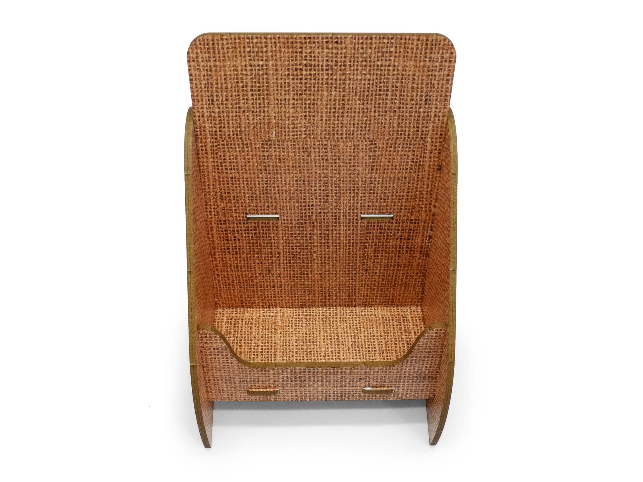 Soporte Para Folletos Ecológico DIN A6 - Cartón 3 Mm, 1 Compartimento, Diseño Natural - Montaje Rápido, Sin Plástico