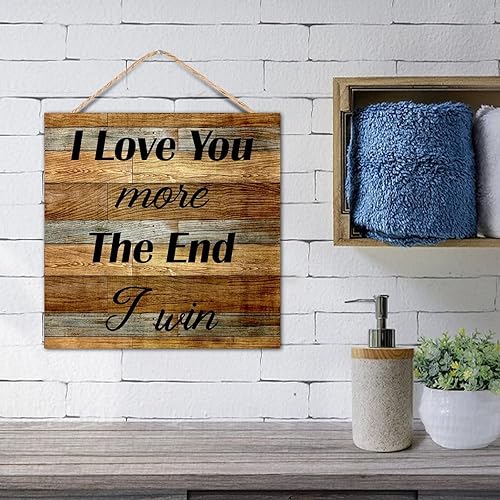 Vista 54 de Durx-litecrete ra de Campo para parejas, con tema de Aniversario con Texto en I Fucking Love You Love, arte para colgar en la pared, placa