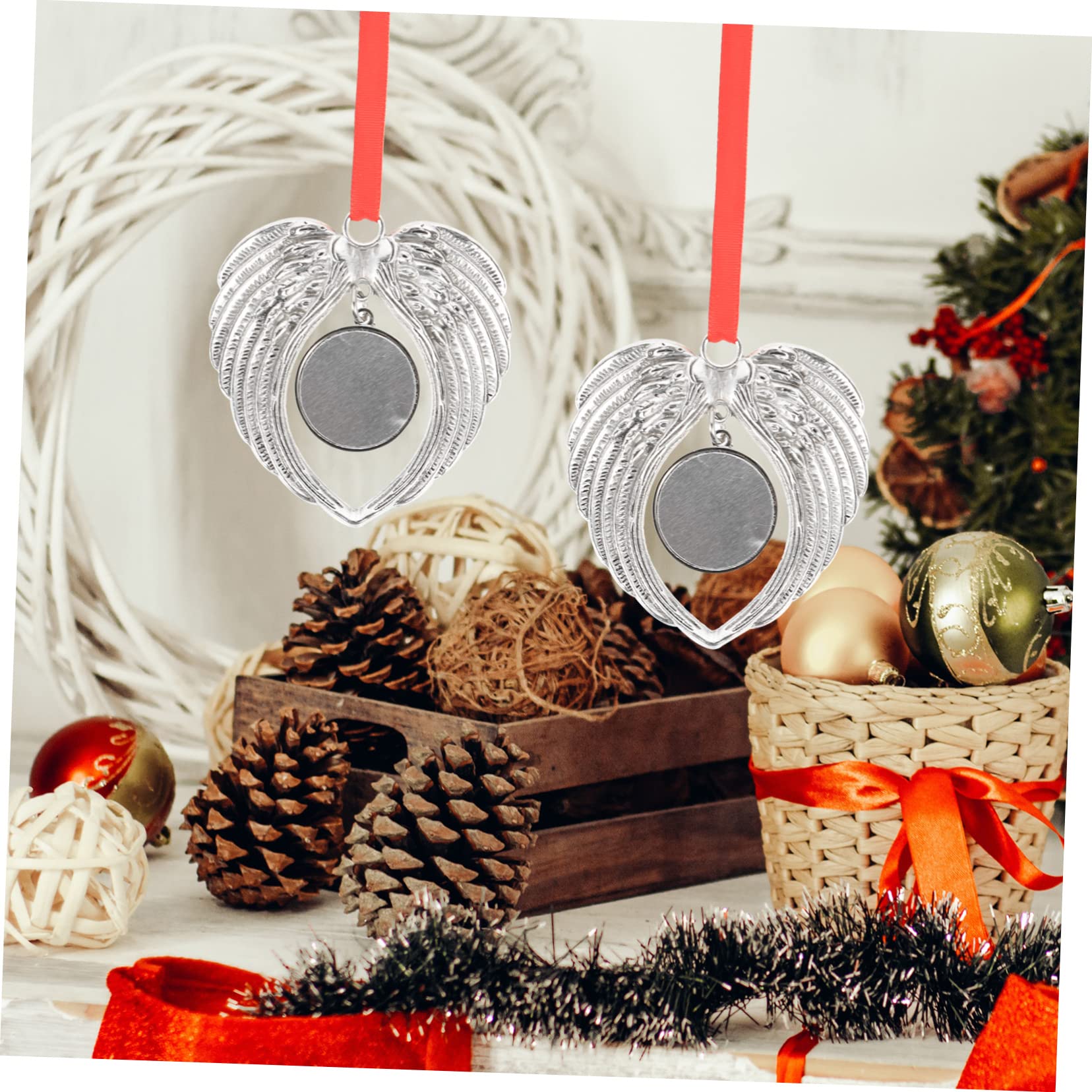 24piezas Adornos Navideños De De Ángel para Decoración De Colgantes De Transferencia De para Árbol De Navidad Decoración De Fiesta y Recuerdos Personalizados
