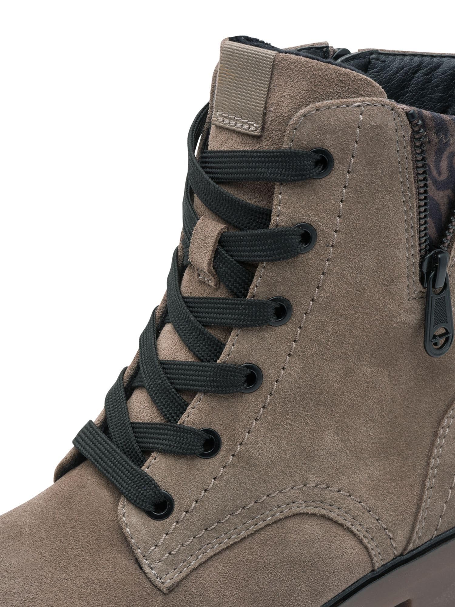 Tamaris Kobiety Tamaris Comfort Lace Boot FlatBut do środka łydki