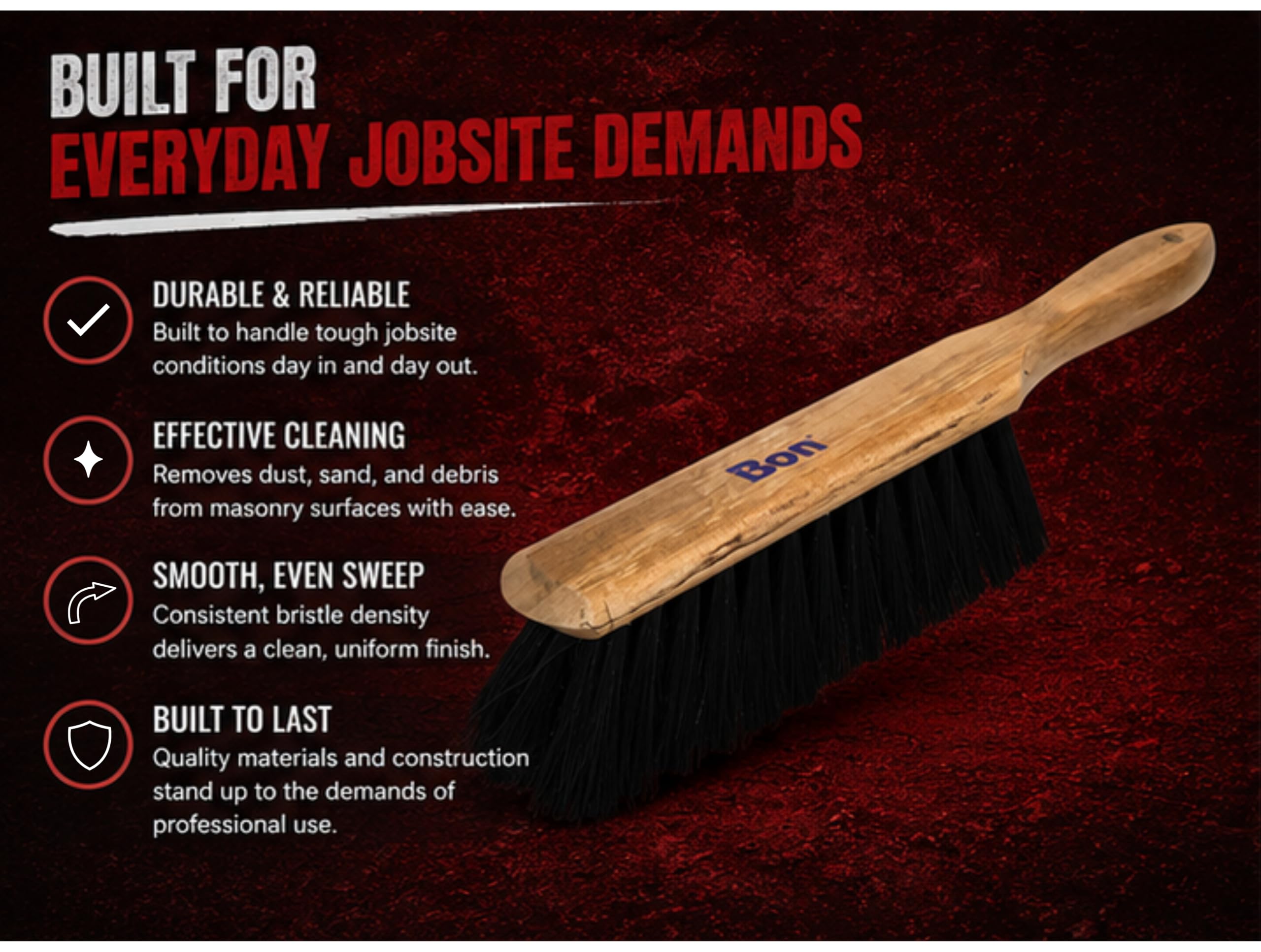 Bon Tool Bricklayer's Brush - Masonry Tools -4