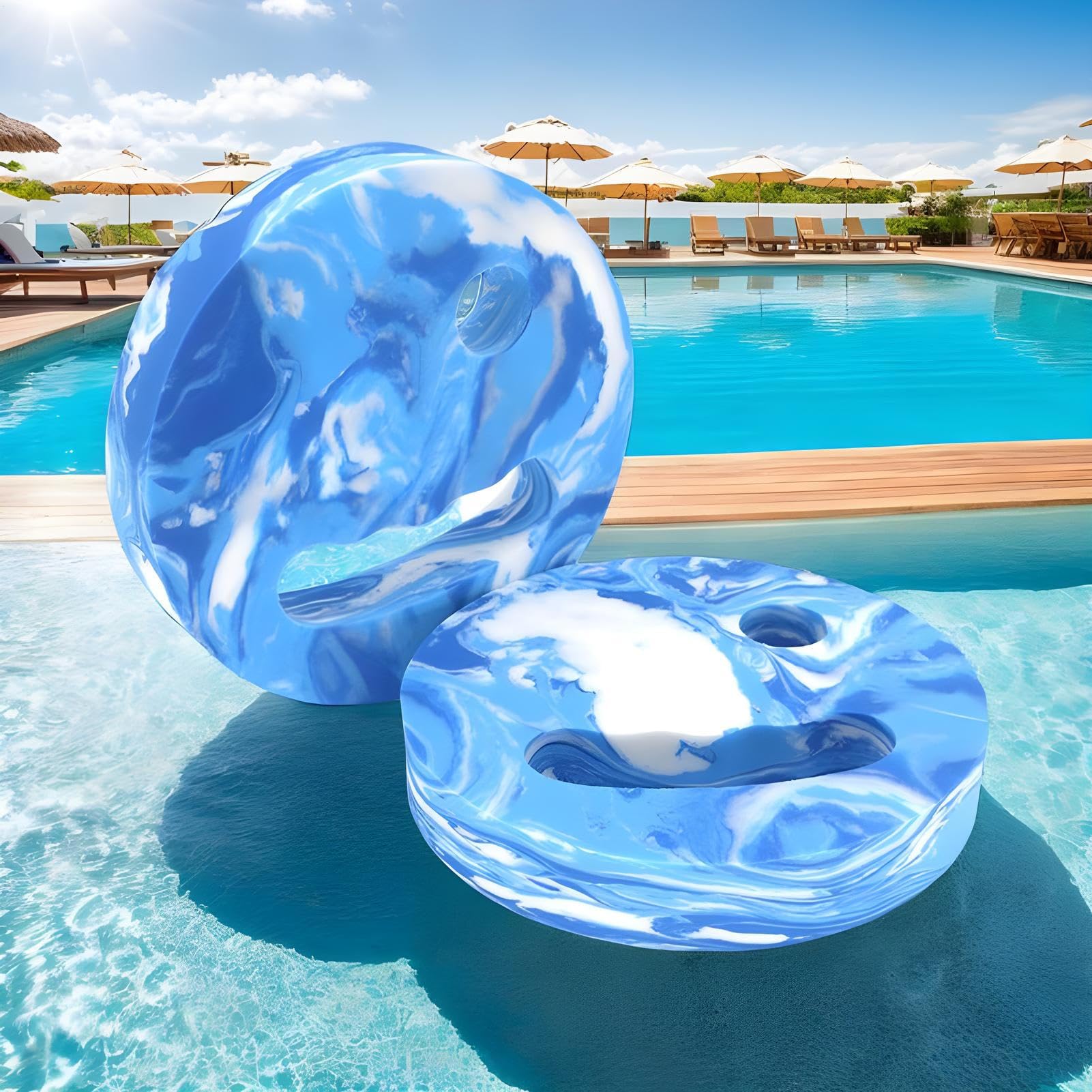 Pesi per Acquagym | Dischi Fitness In EVA Per Nuoto,Design Antiscivolo con Galleggiamento Assistito per Principianti