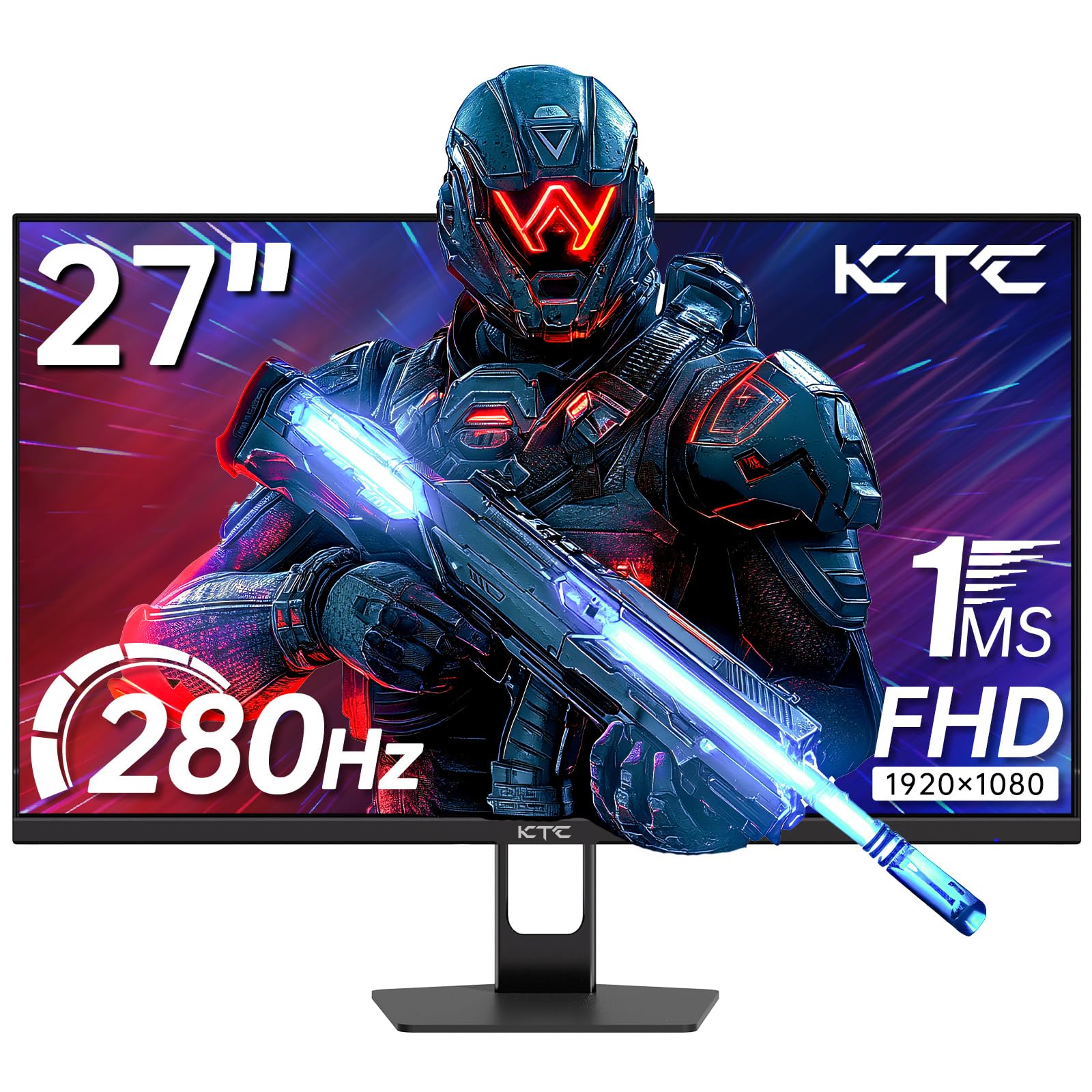 KTC 27 Inch 280Hz Gaming Monitor, FHD 1080P PC Computer Monitor