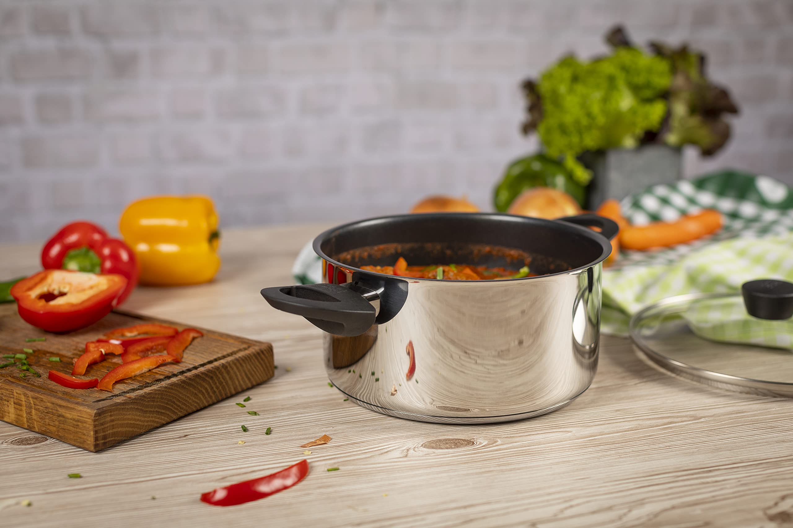KUHN RIKON Classic Kochtopf beschichtet mit Deckel, 2,3 Litre/18 cm, Induktion