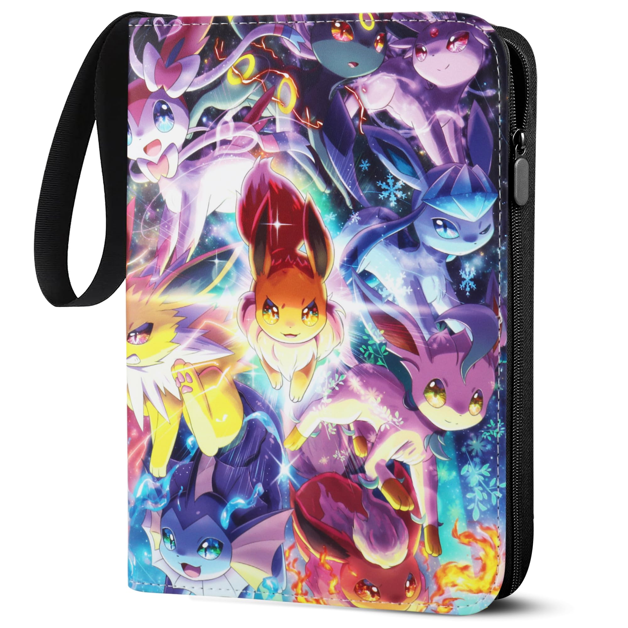 Sammelalbum für Pokemon Karten, 50 Seiten 400 Taschen Sammelkarten Album, Tragbar Wasserdicht PU Karten Halter Heft Ordner Buch, Sammelkartenalben für Sammler YB4