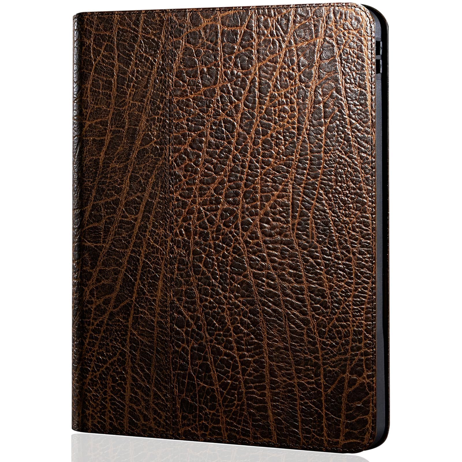 Gexmil Leder Hülle für iPad (A16) 11. Generation 11 Zoll 2025, iPad 10. Generation 10,9 Zoll 2022, Echt Leder Cover mit Stifhalter,Stoßfest,Automatischer Schlaf/Aufwachen,Buffalo Braun
