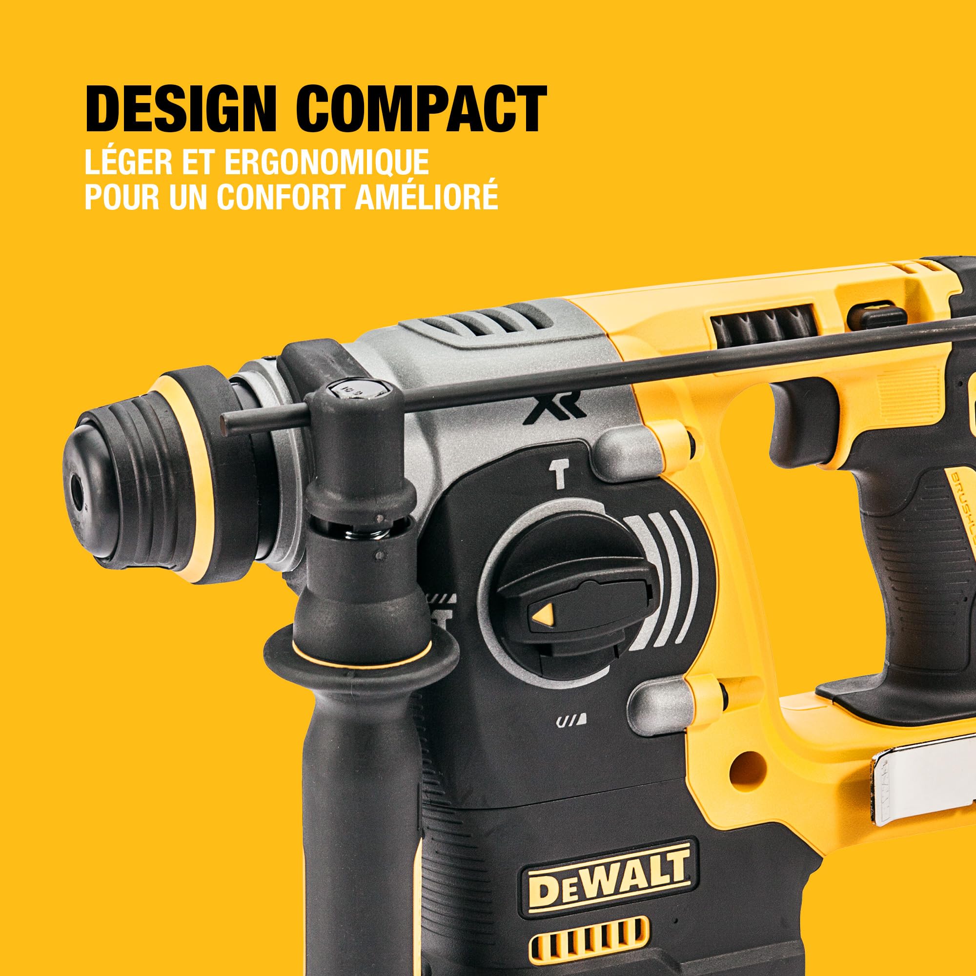 DEWALT Perforateur sans fil SDS-Plus Brushless XR 18V 24mm avec 2 batteries 5Ah chargeur TSTAK DCH273P2T-QW
