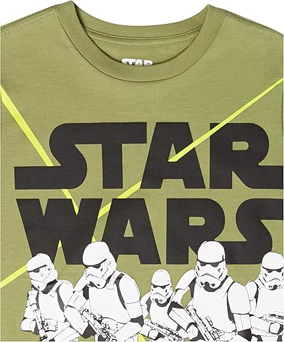 Vista 117 de Yaxa Essentials Disney Marvel Camisetas de manga corta para niños y niños pequeños de Star Wars (cebra previamente manchada), paquetes