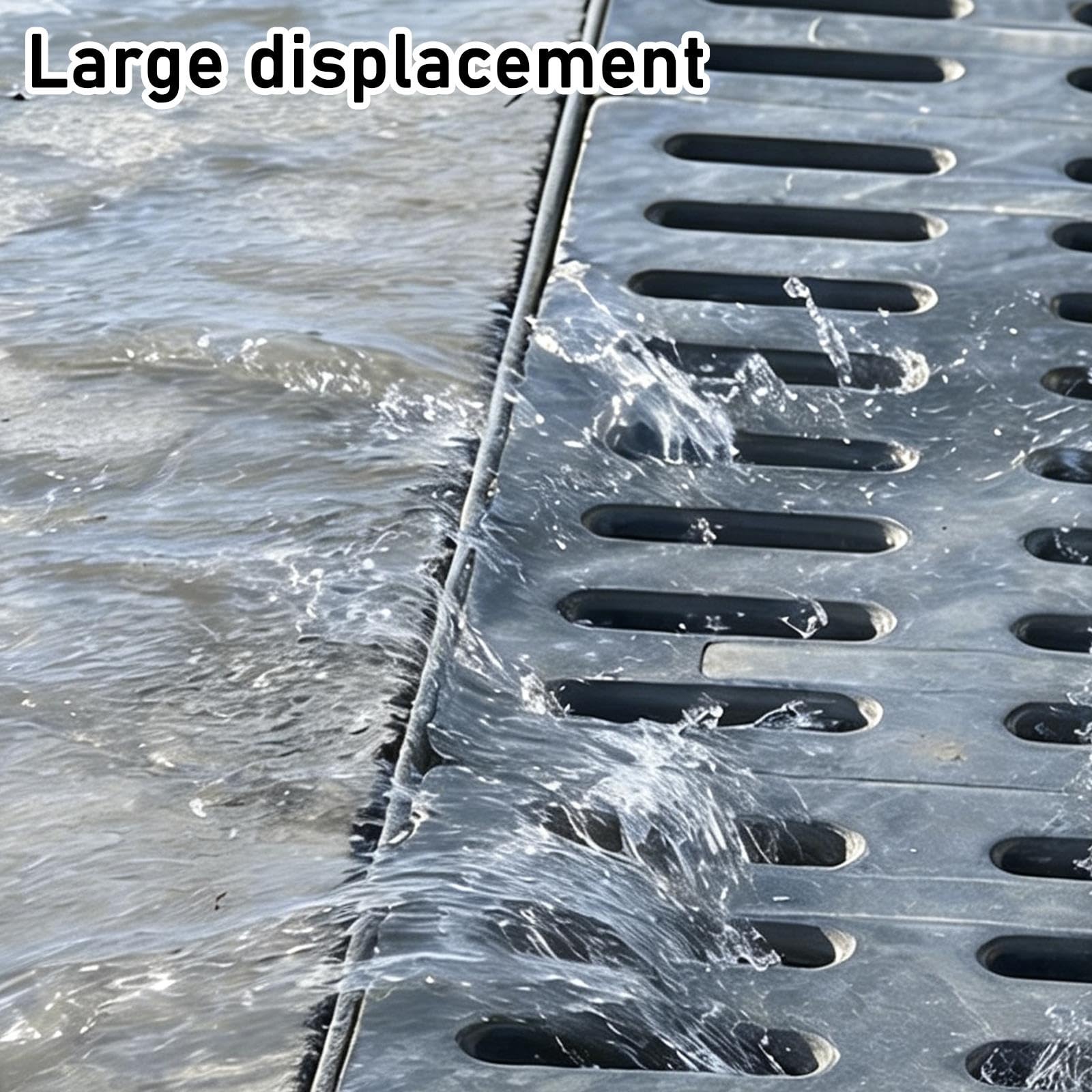Grille de Drainage en Résine Composite avec Cadre Regard Carré Antidérapant