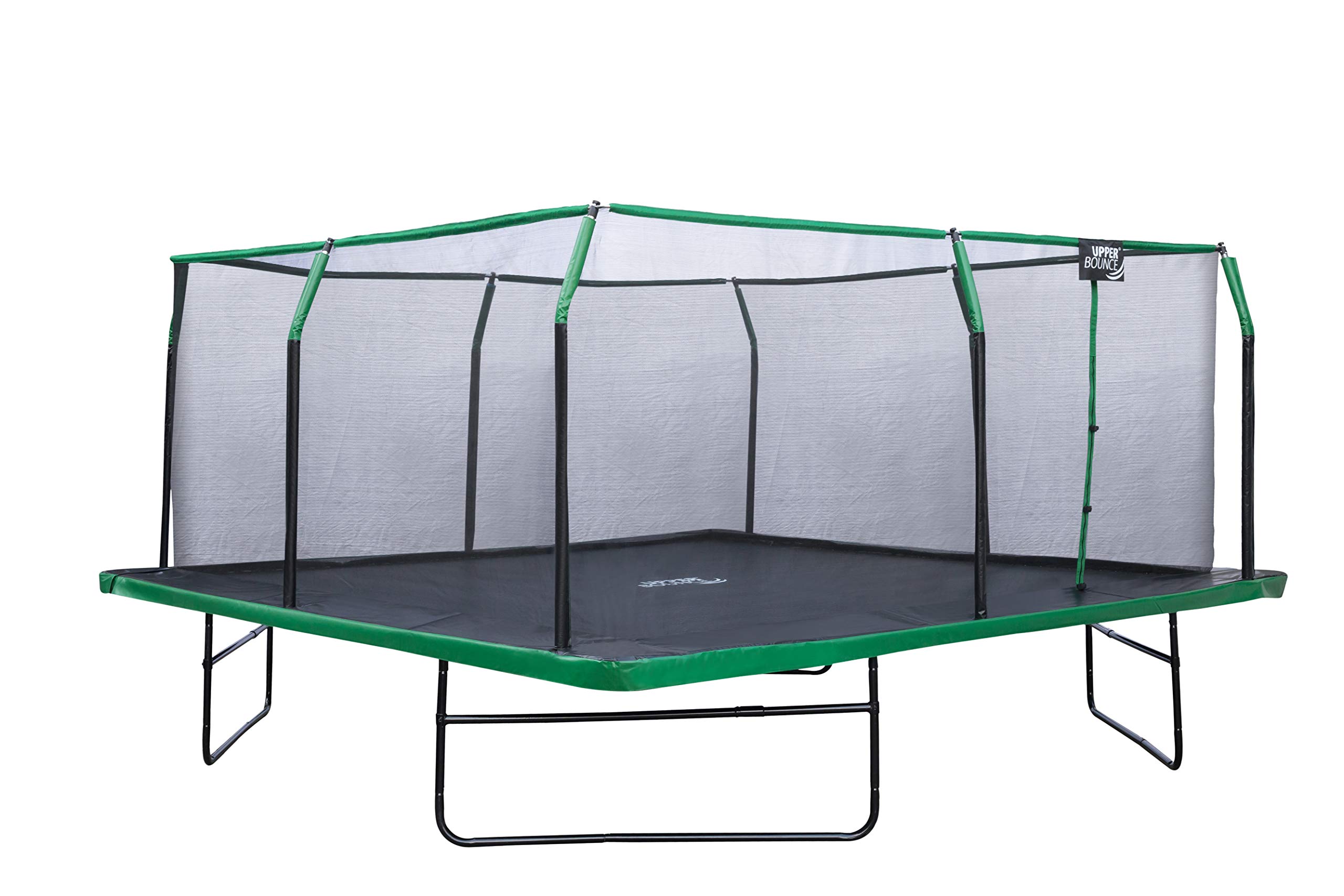 Square Trampoline Set with Premium Top-Ring Enclosure & Safety Pad – Outdoor Gymnastics Trampoline for Kids – Supports up to 500 lbs