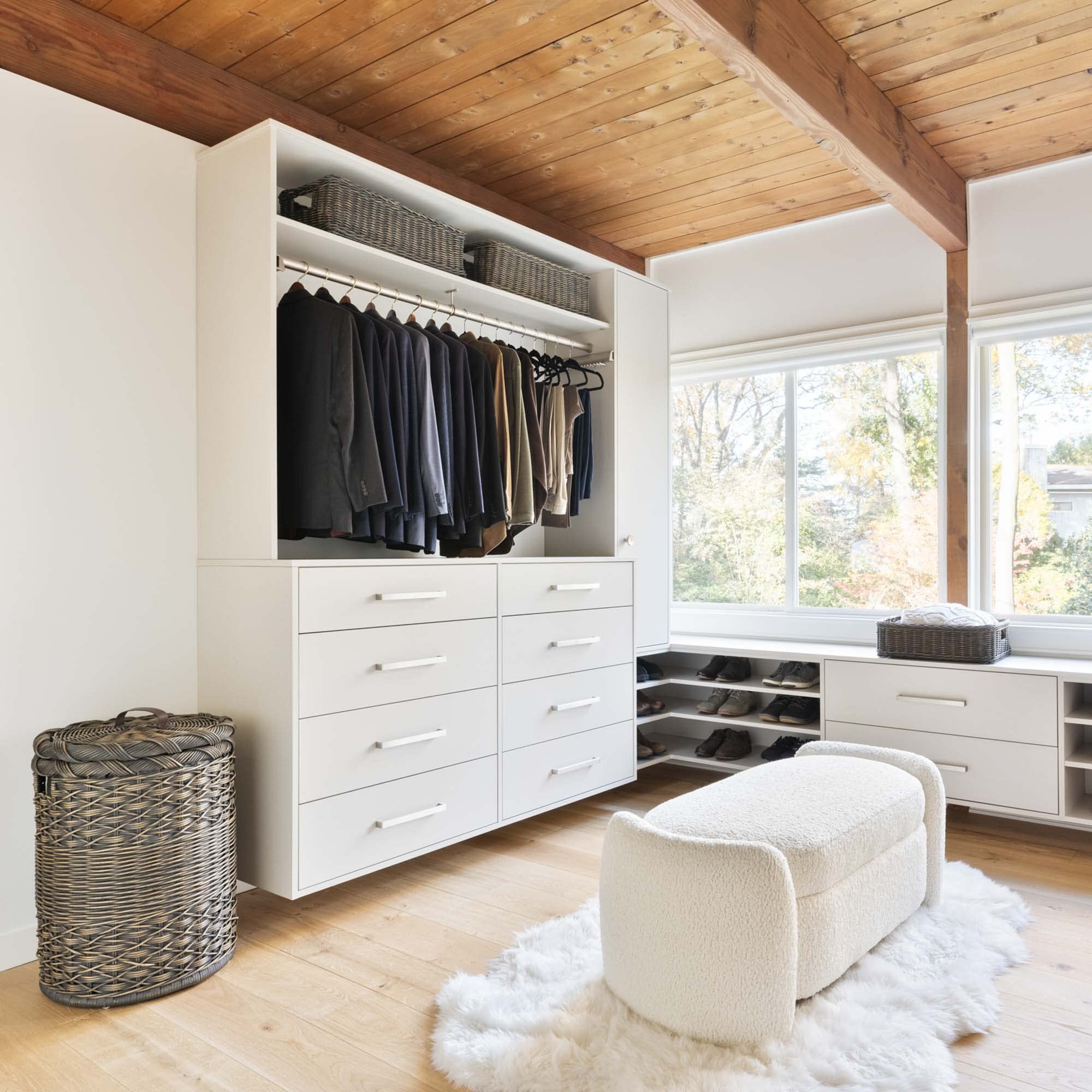 Amazon｜The Basket Ladyラウンドウィッカーハンパー ウィッカー