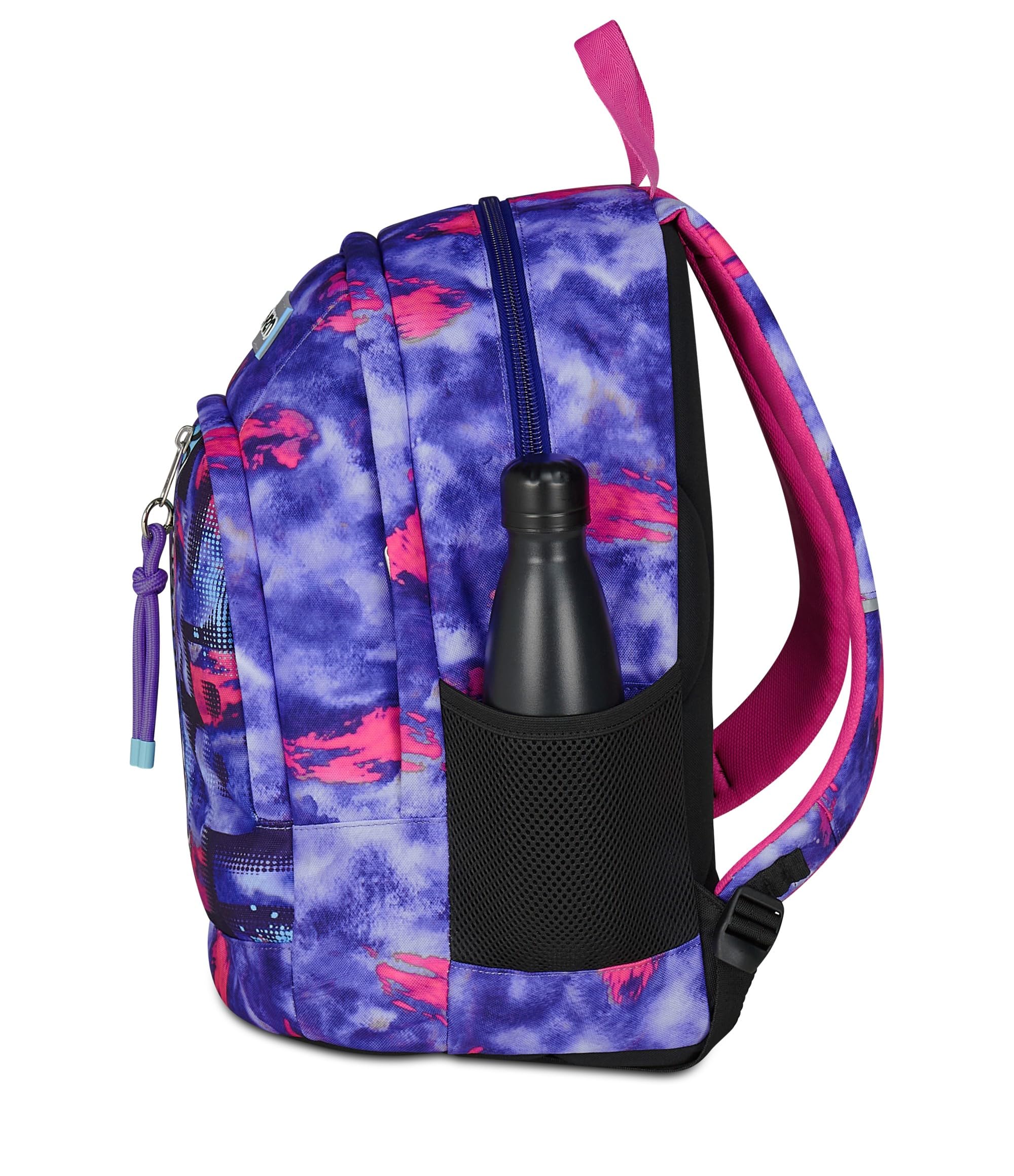 Seven Zaino Scuola Media Ragazza, Scuola Elementare, Dual, Scomparto PC, Tasca Borraccia, viola