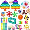 مجموعة ألعاب Rainbow Fidget ، 30 قطعة ألعاب حسية لمرض التوحد ADHD ، ومزيل الإجهاد مع لعبة Toy Box Push-It Toy ، Infinite Cube ، Stress Ball Anti-Anxiety هدية عيد ميلاد للأطفال المراهقين البالغين