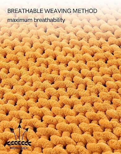 Miniatura 3 de YnM Manta gruesa, de peso medio, tejida a mano con hilo de felpilla, agradable al tacto, ventilada y transpirable, lavable a máquina, pieza de