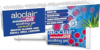 Aloclair Plus Bioadhesive Gel 8ml - Helps relieve pain from Mouth Ulcers and Small Oral Lesions. Up to 12+ Hours Protection, No-Touch Application, Suitable for Adults & Children 4 years+