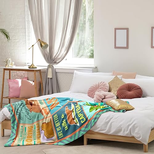 Miniatura 3 de Capybara - Regalos de Capybara, manta de cumpleaños de 60 x 50 pulgadas, regalo Capibara para niñas, niños, mujeres, hombres, decoraciones de fiesta