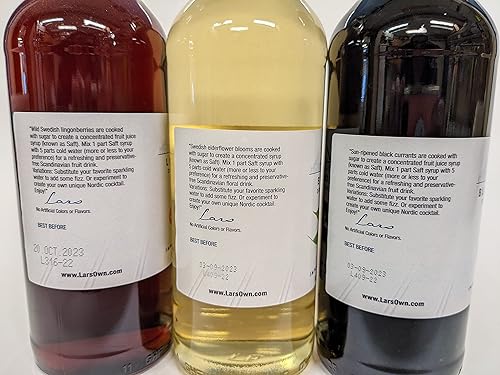 Miniatura 3 de Lars - Concentrado de bebida - Paquete de 3 - Arándano, flor de saúco, grosella negra