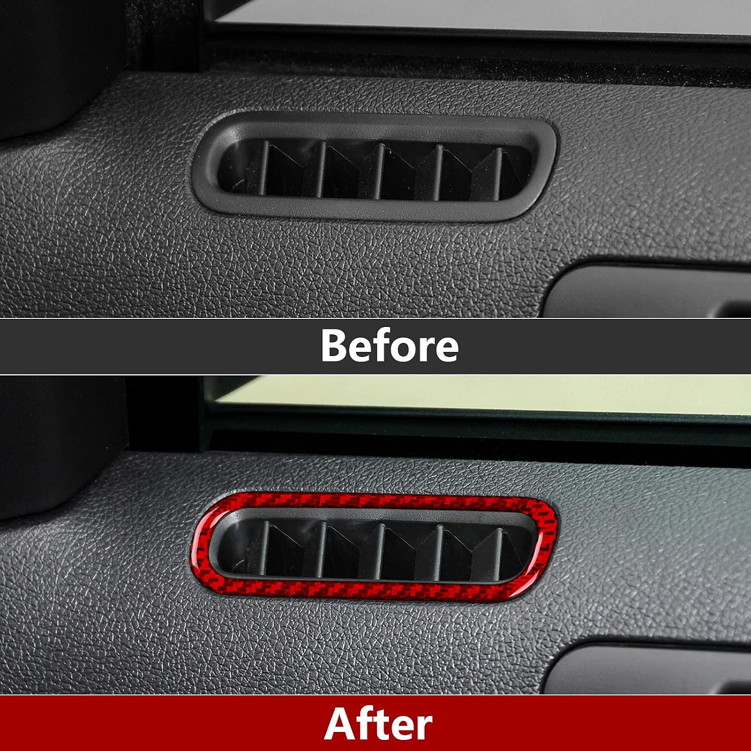 Car Side Air Outlet Vent Sticker Carbon Fiber Decal Interior Trim Cover for Ford Mustang GT Shelby 2009 2010 2011 2012 2013 2014 Accessories