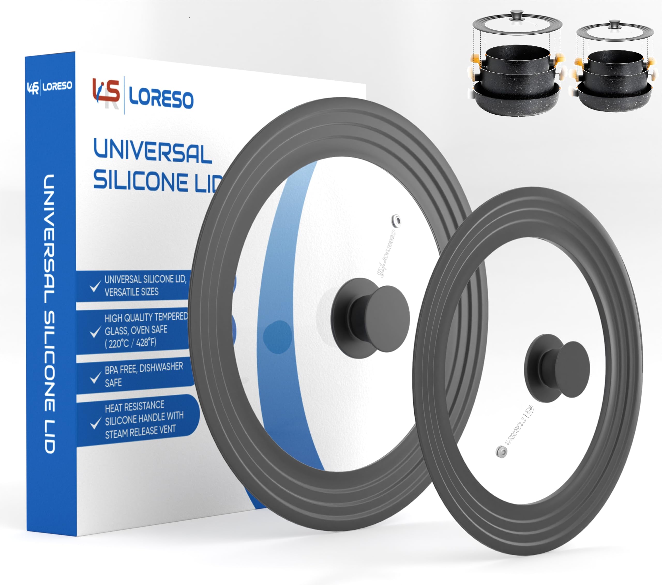 Universal Cookware Lids - LSR LORESO -9