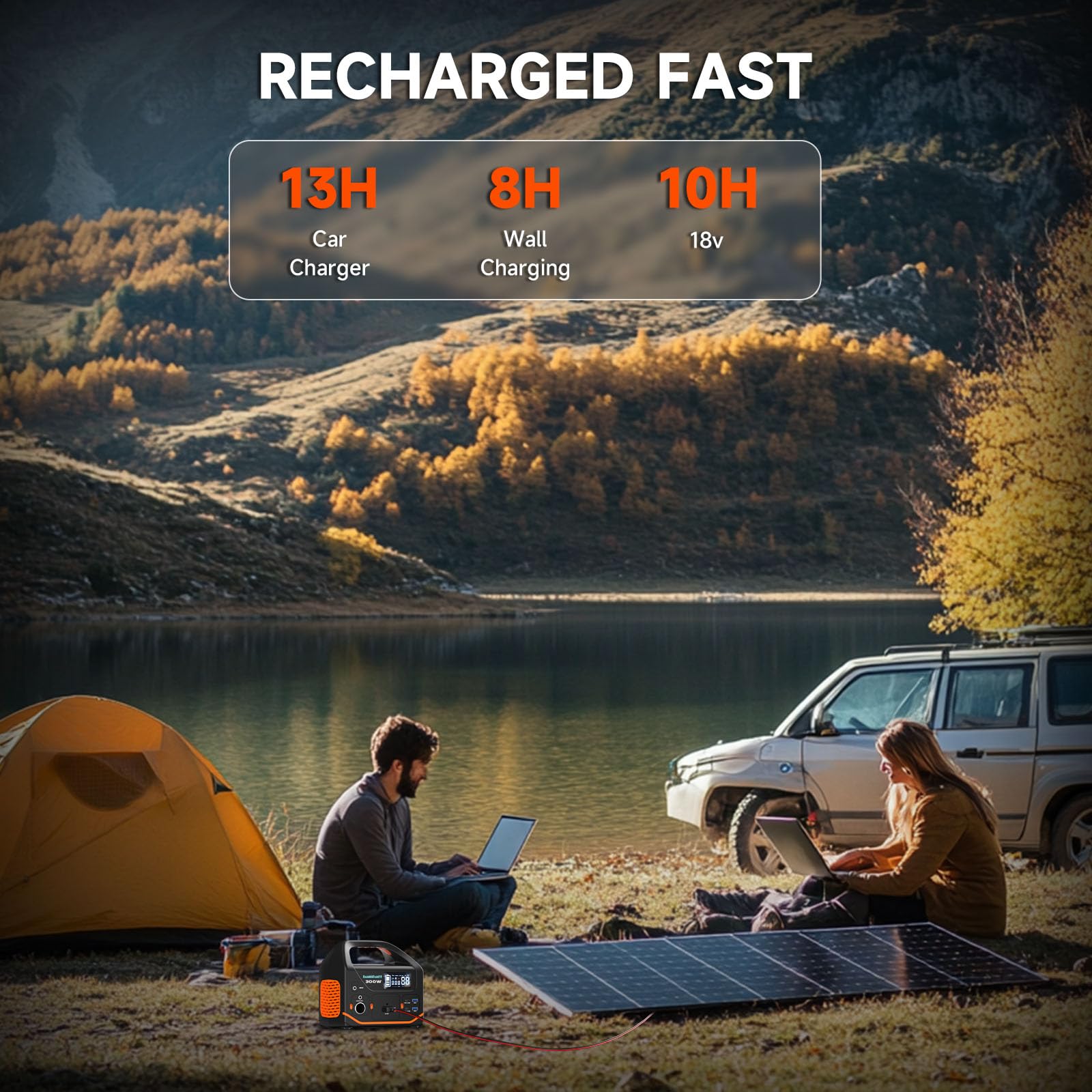 Estación de energía portátil, generador de energía de 266 wh batería de litio de 300 W, estación de energía para camping, uso doméstico, exteriores, respaldo de emergencia con salida de CA de onda