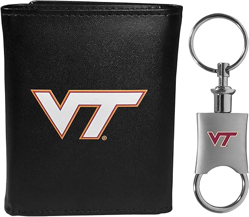 Siskiyou Sports NCAA - Cartera unisex de triple pliegue y llavero de valet