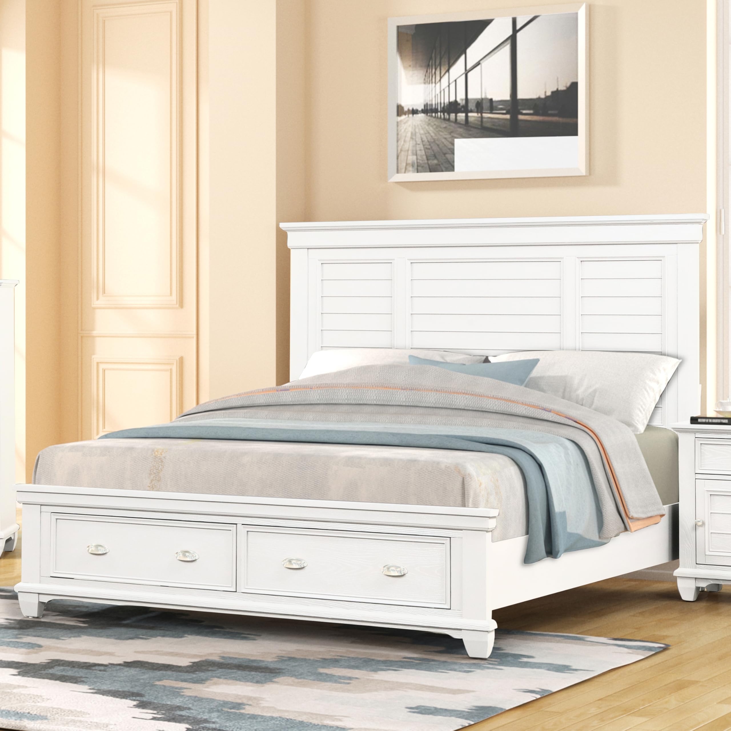 Amazon.com: New Classic Furniture Jamestown Wood King Bed with