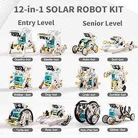 Lucky Doug Toys for Ages 8-13,12-in-1 STEM Solar Robot Kit Toys Gifts for Kids 8 9 10 11 12 13 Years Old, Educational Building Science Experiment Set Gifts for Kids Boys Girls