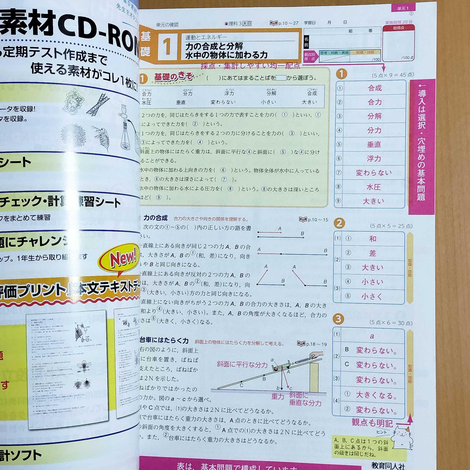 Amazon.co.jp: 2024年度版「単元の確認 20回 理科 3年 大日本図書版