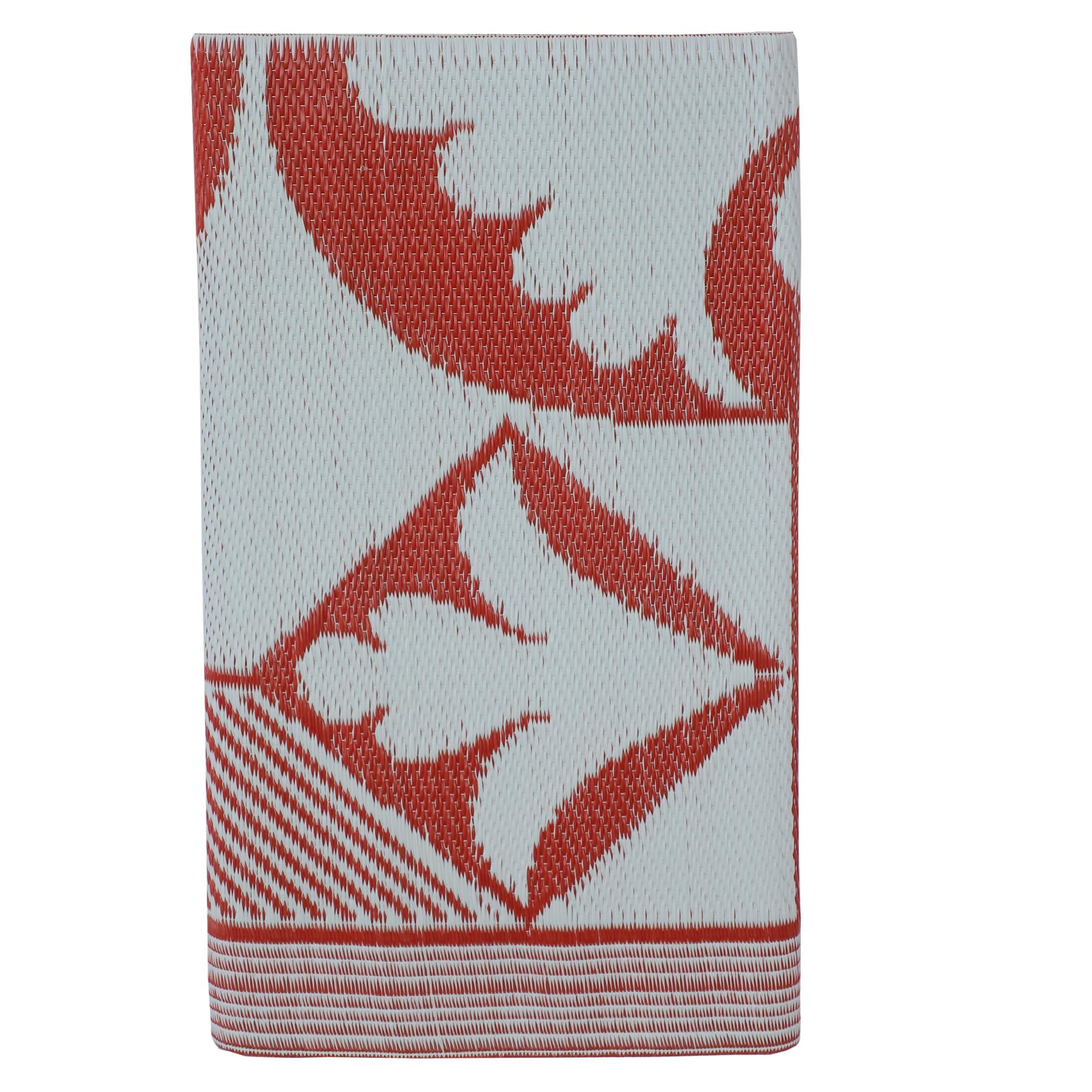 RED CRUSH Plastic Floor Mats Multipurpose Chatai for Home Floor Decor Export Quality Design - Pack of 1 (4 X 6 Feet, Multicolour)