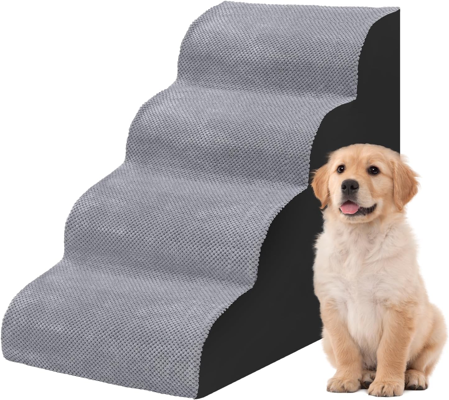 The Fellie Dog Steps for Bed/Sofa, Dog Stairs with Washable Cover,Non