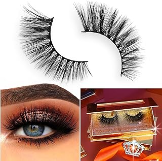 Glam Star - Pestañas postizas de visón sintét...
