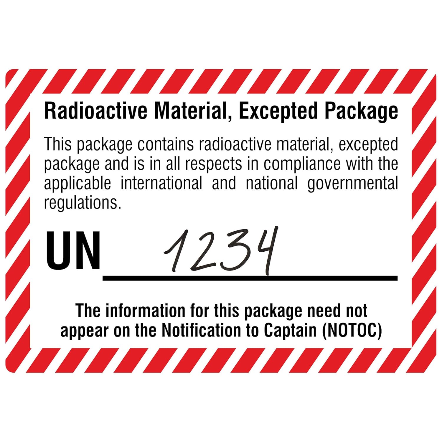 Labelident Transportaufkleber Radioactive Material, Excepted Package