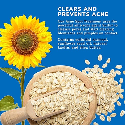 Miniatura 2 de Earths Care Tratamiento de manchas de acné - 10 de crema de azufre medicamento para limpiar el acné quístico espinillas y puntos negros en la cara y