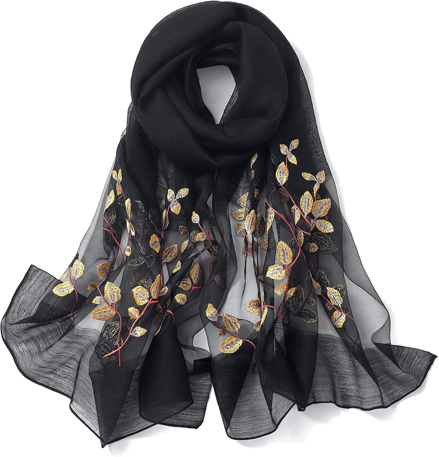 STARWHISPER Women Silk & Wool Long and Large Scarf Shawl Wrap For Evening Dress - Image 6
