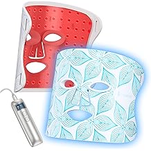 Rotlichttherapie f&uuml;r das Gesicht, LED-Gesichtsmasken-Lichttherapie, 5 Lichtmodi, 432 Hochdichte-Lichtperlen, Rotlichttherapie-Maske f&uuml;r Akne, Falten, Hautverj&uuml;ngung, professionelle Haushaltshaut
