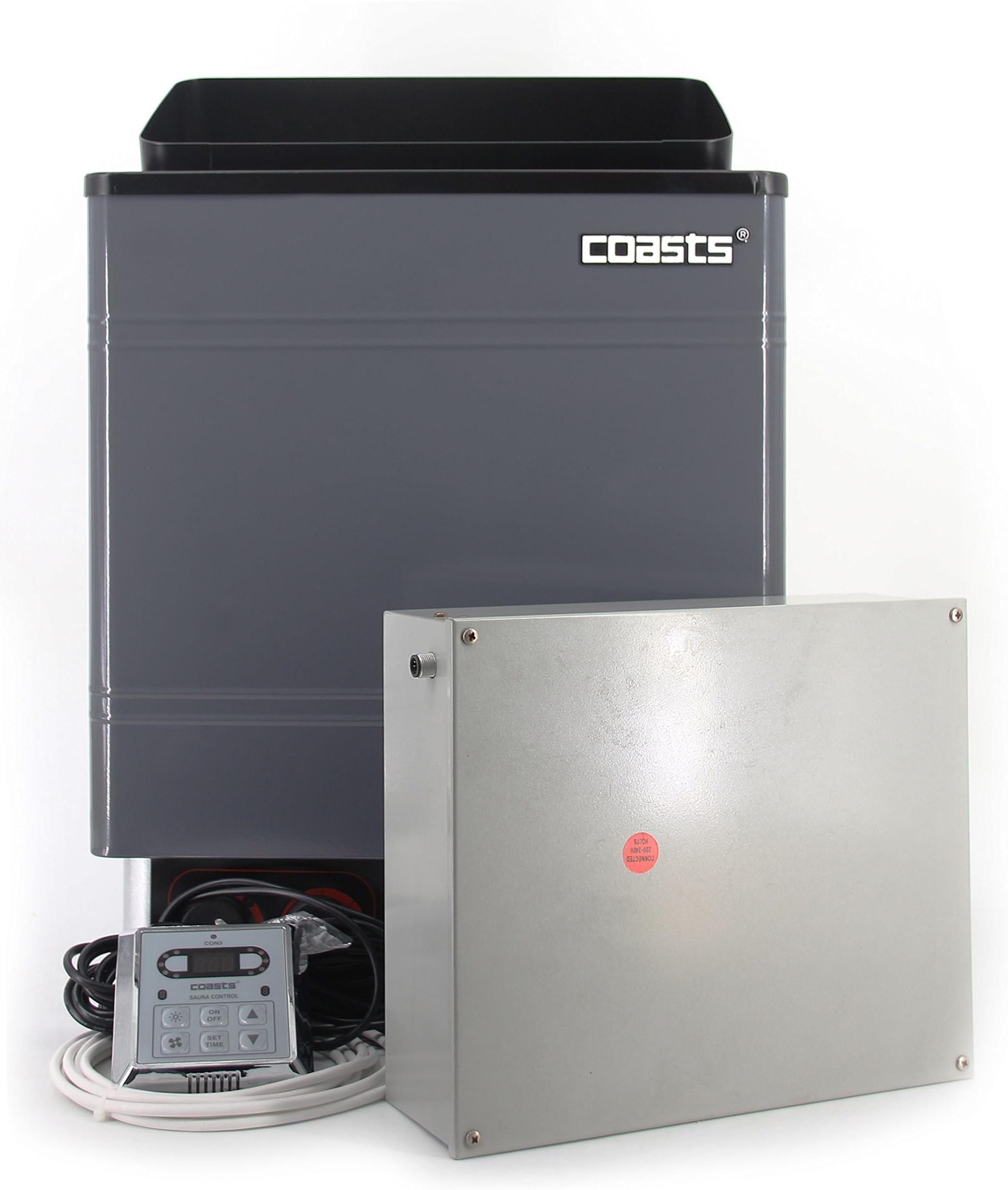 Coasts AM60MID3 Sauna Heater 6 kW 240V CON 3 Digital Controller Galvanized Sheet Shell for Spa Sauna Steam Room
