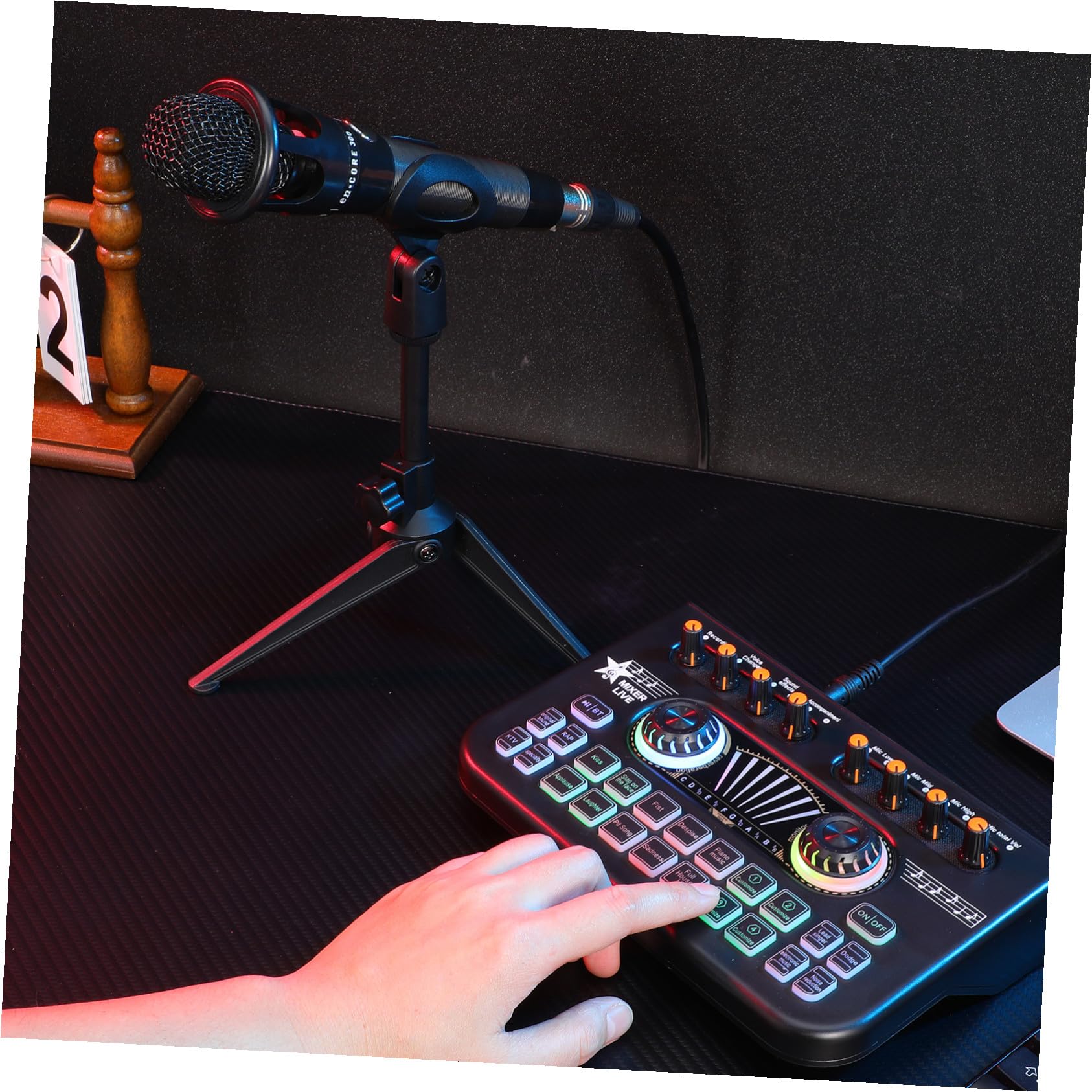 E300 Podcast Geräteset mit Doppelmikrofon und X3 Soundkarte | Streaming und Gaming, Schwarz, 1 Satz, Metall und Kunststoff, Benutzerfreundliche Oberfläche