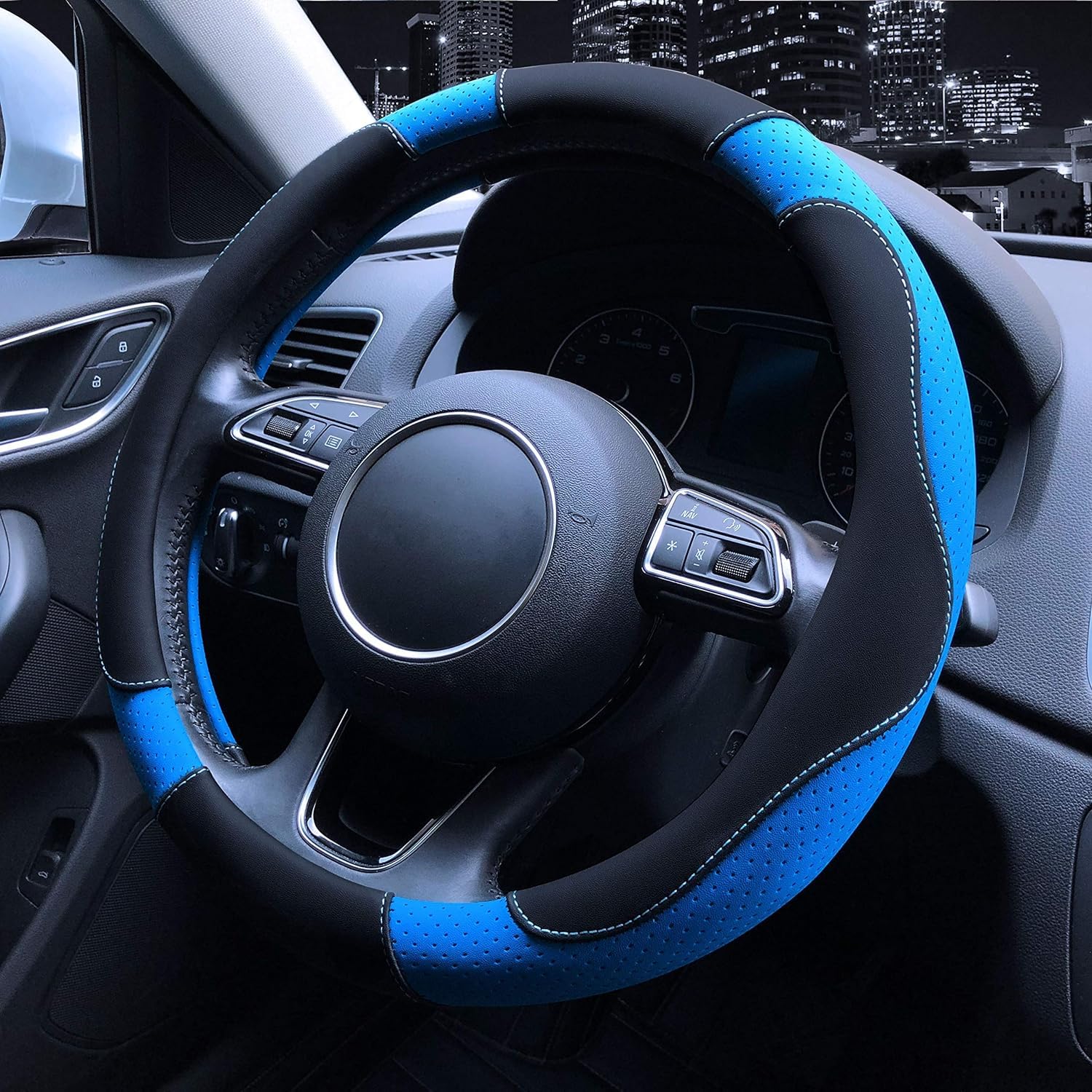 Coprivolante Floreale Girasole Per Auto - Universale 38 Cm, Antiscivolo, Morbido In Neoprene, Accessorio Auto Donna
