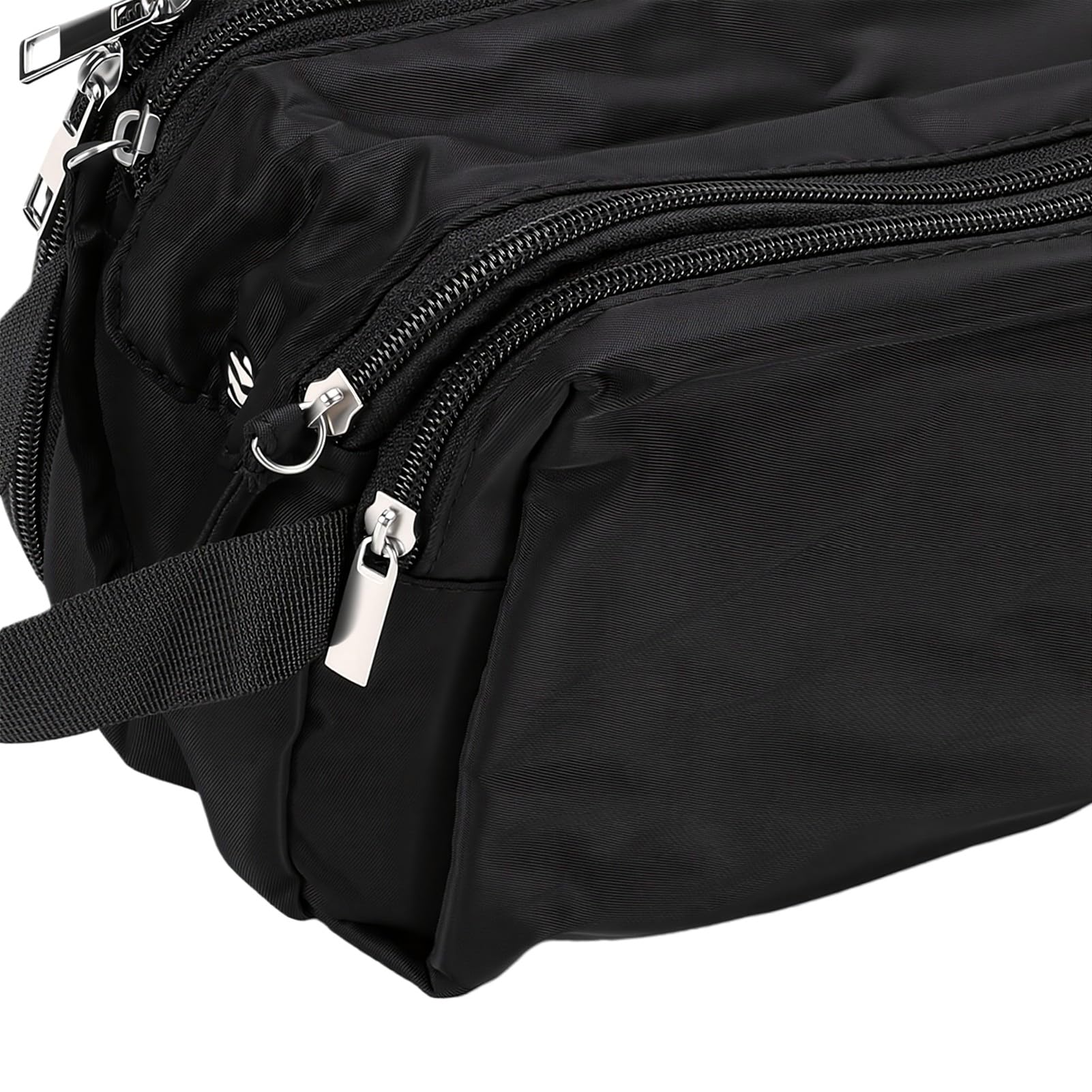 SIXRUN Necessaire da Toilette con Doppia Apertura, 6.88oz (BLACK)