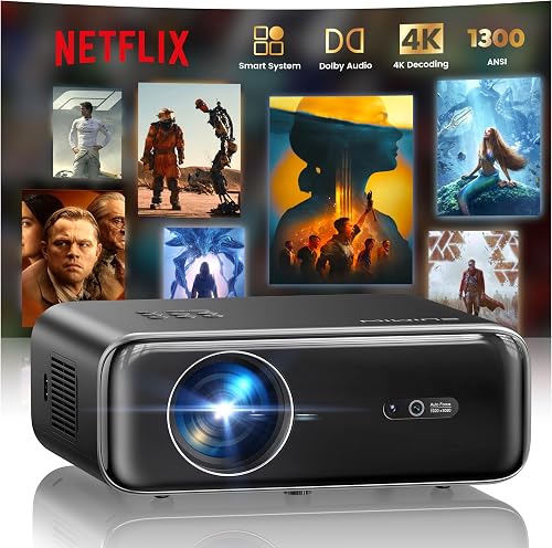 Proiettore intelligente con Netflix, Dolby Audio, WiMiUS …