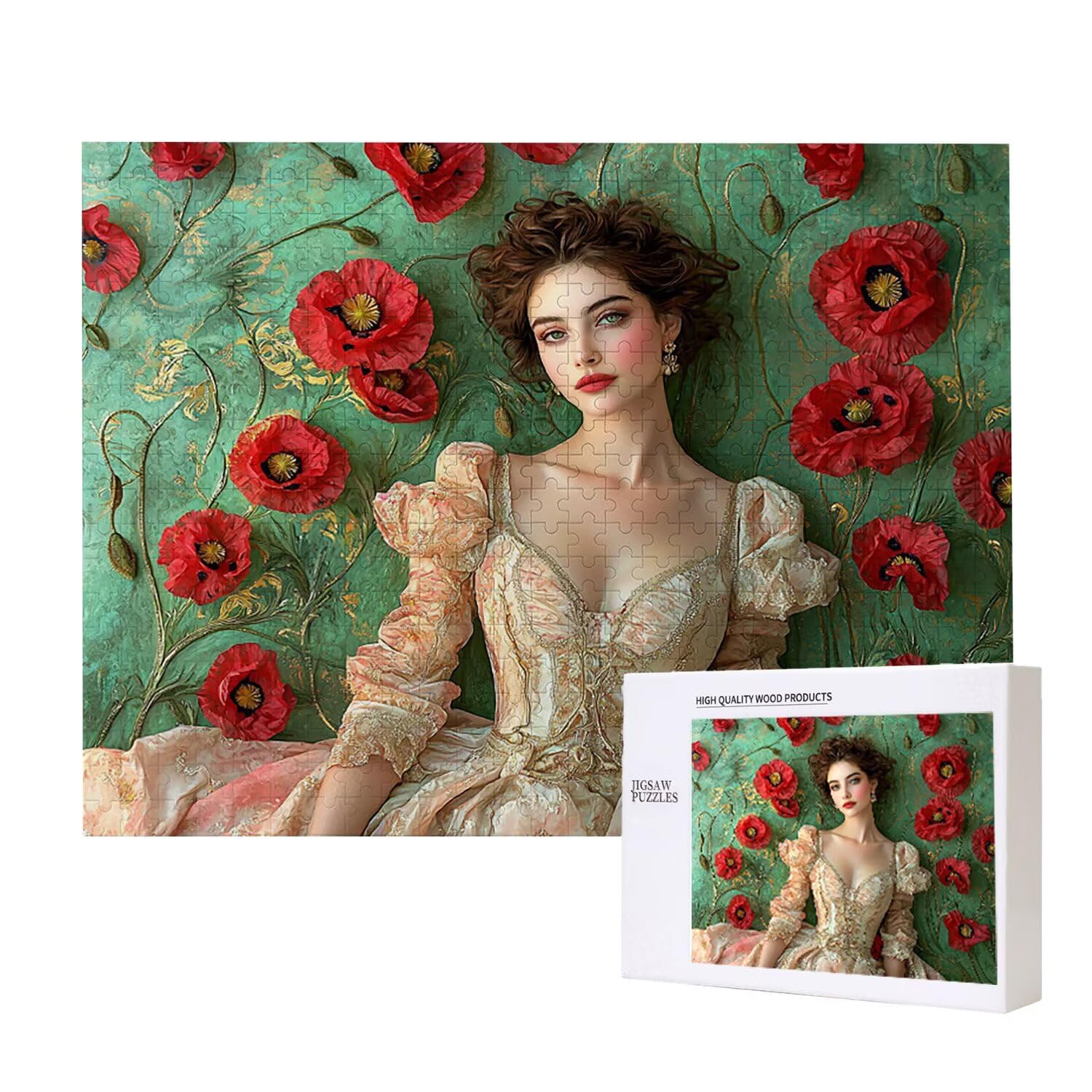 Poppy Kobiety - Puzzle 1000 sztuk dla dorosłych - Puzzle DIY, kreatywna rozrywka, nowoczesna sztuka, klasyczne puzzle dla dorosłych i nastolatków w wieku 12 lat, pomysł na prezent dla mężczyzn i