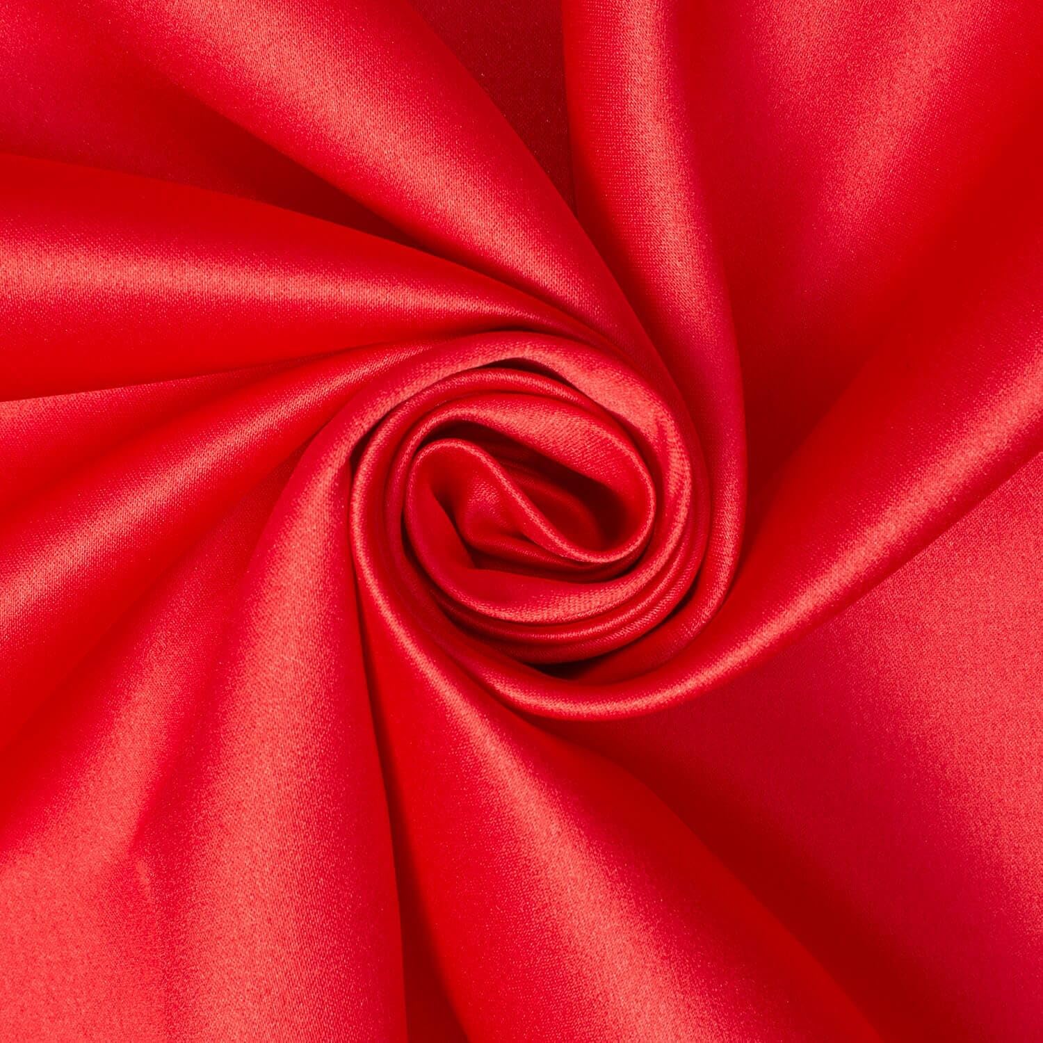 Peau De Soie Satin Fabric Matte 60 Inch 185 GSM Bridal Sewing Upholstery Polyester by The Yard - Red (5 Yards)