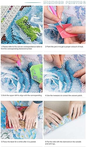 Miniatura 6 de KEUASDV Kits de pintura de diamantes para adultos, búho 5D, kit de arte de diamantes de taladro completo para regalo, decoración de pared y