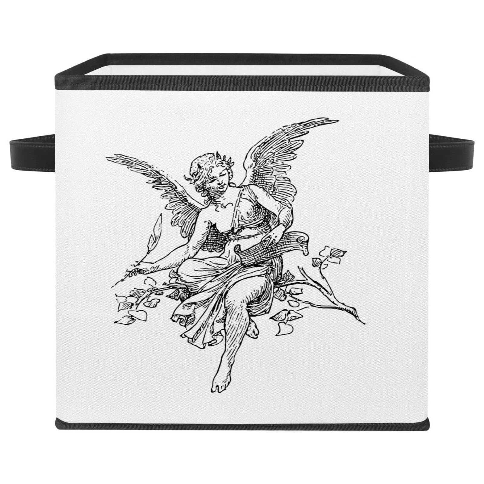 Panier de rangement en tissu vintage pour organiser les jouets et livres