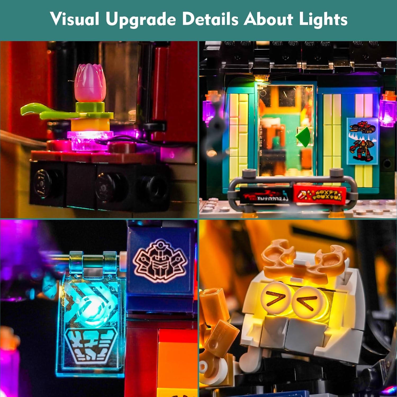 Light kit Compatible with Lego 71837 NINJAGO City Workshops - No Model Only Light, LED Lighting Accessories Compatible with Lego Bubble Ninja City Workshop 71837 Set (RC Version)