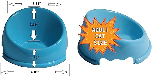 Miniatura 5 de Love "N" Creatures - Plato de comida para mascotas sin desorden - Tazón de alimentación para gatos persas - Lo mejor para gatos adultos de cara